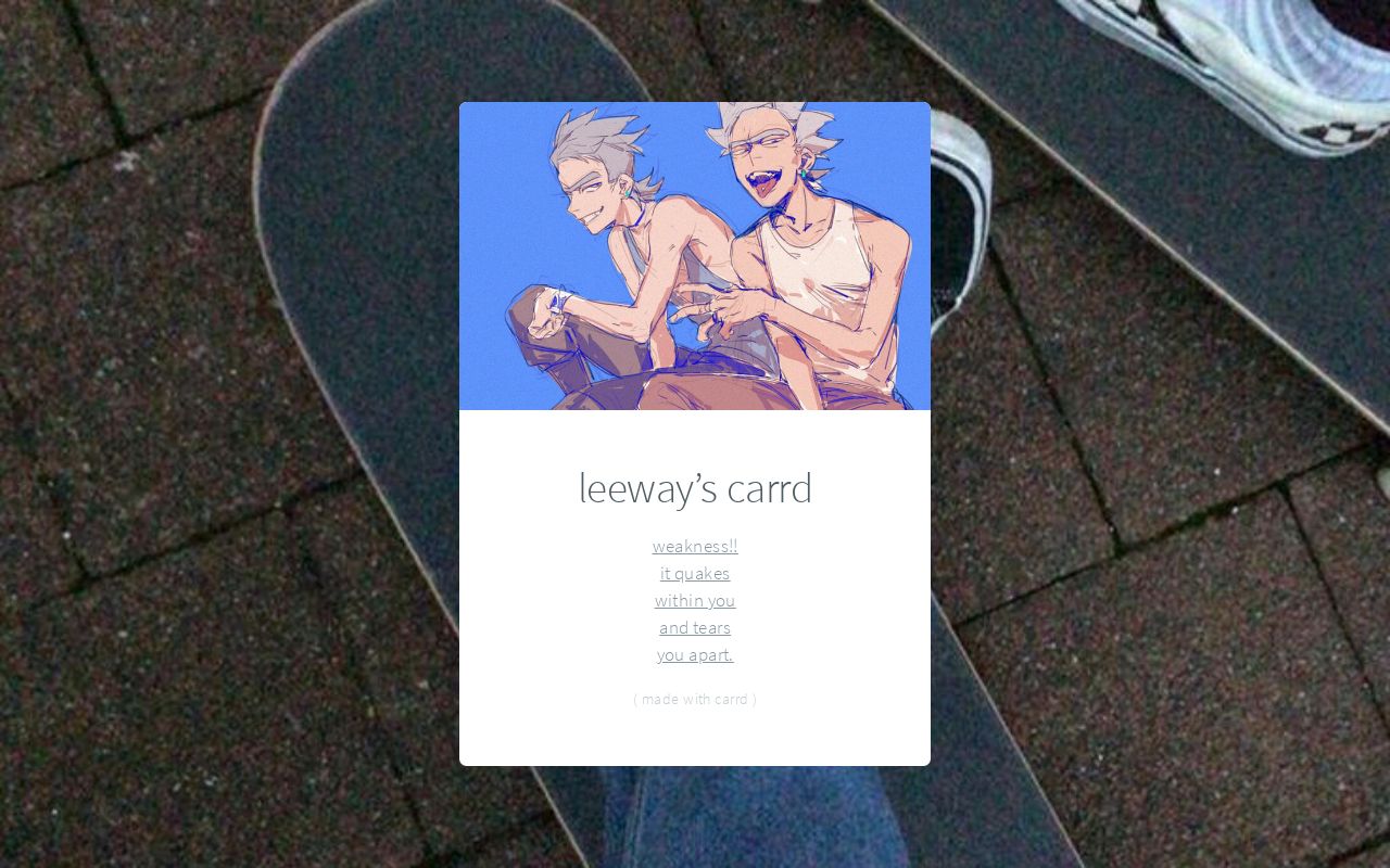 Carrd profile picture for @leeway